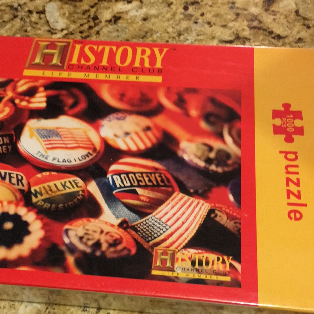 History channel campaign buttons Puzzle NEW 1000 pieces of campaign history NEW